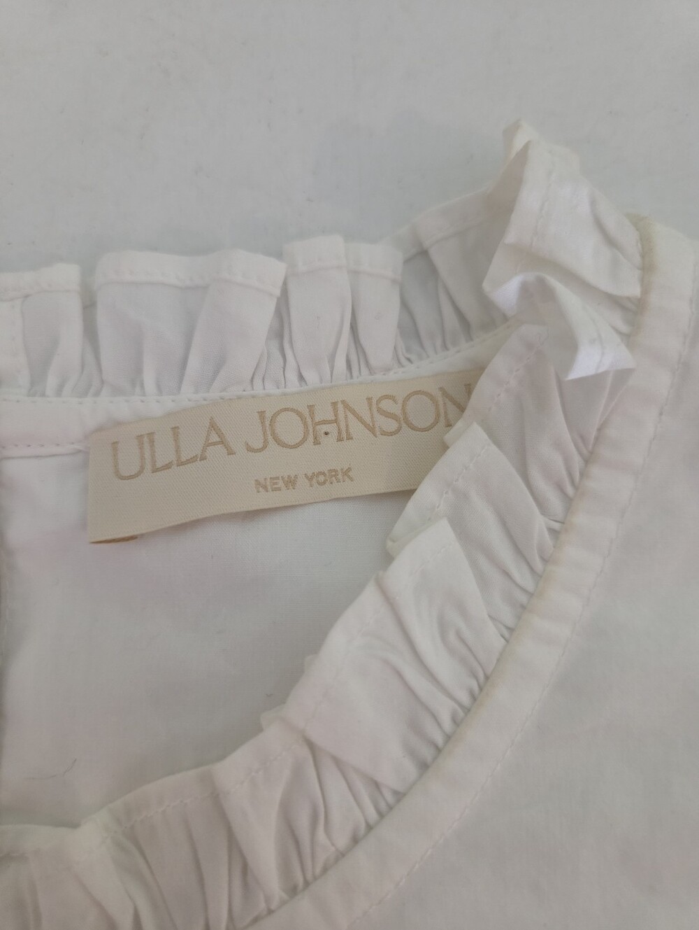 Ulla Johnson Adeline Cotton Blouse In White - Picture 6 of 7